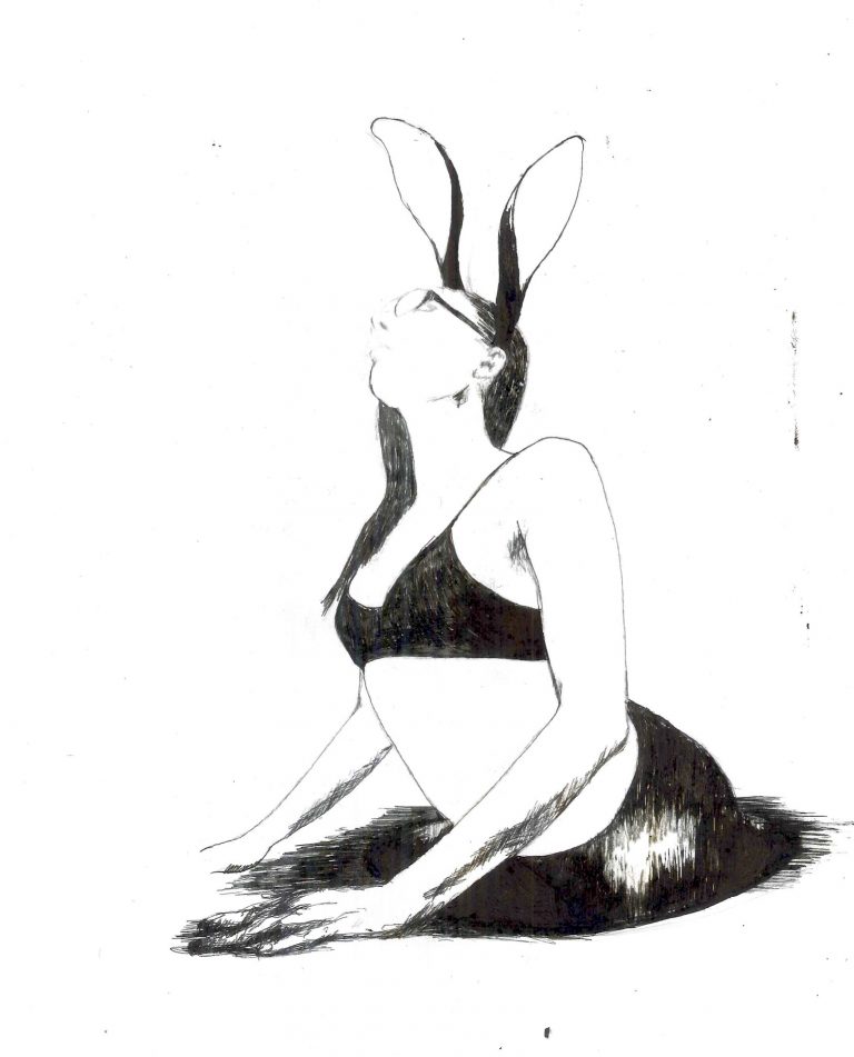 rabit hole - Drawing by Alexia Cocolas